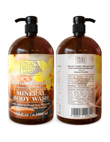 Jabón Corporal Colección del Mar Muerto 1000 ml Almendra Vainilla