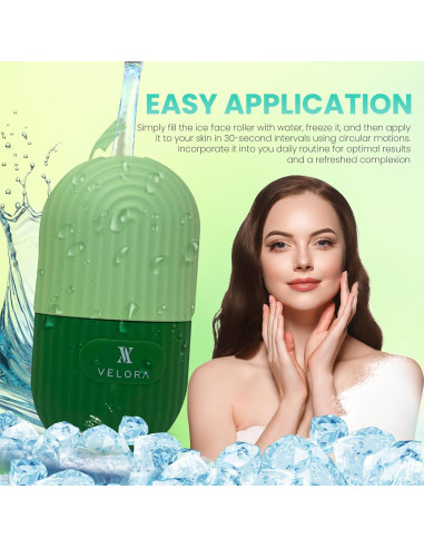 Rodillo de Hielo Facial Velora Verde Aguacate - Alivio Piel