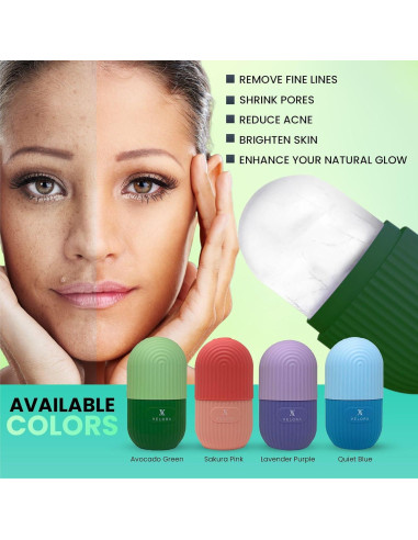 Rodillo de Hielo Facial Velora Verde Aguacate - Alivio Piel