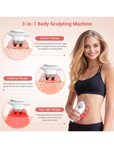 Máquina de Esculpido Corporal Queleay 3 en 1 con Ventosas