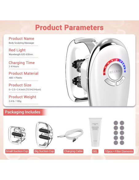 Máquina de Esculpido Corporal Queleay 3 en 1 con Ventosas