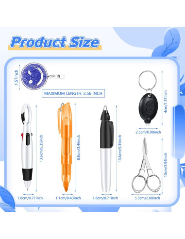 Kit de Accesorios para Enfermeras Motipuns - 6 Piezas Negro