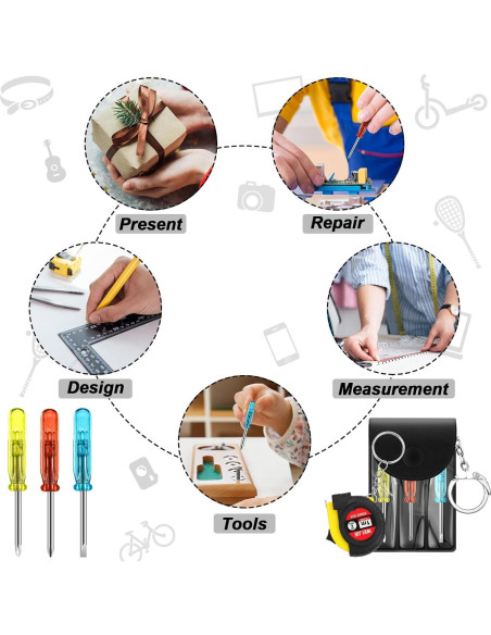 Juego de llaveros multifuncionales Saysurey 30 piezas