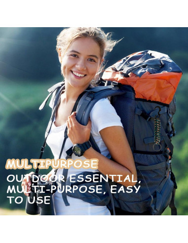 10 Llavero de Paracord con Carabiner y Abrebotellas - Multicolor