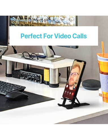 Soporte Plegable para Teléfono BLACK+DECKER Ajustable Plateado