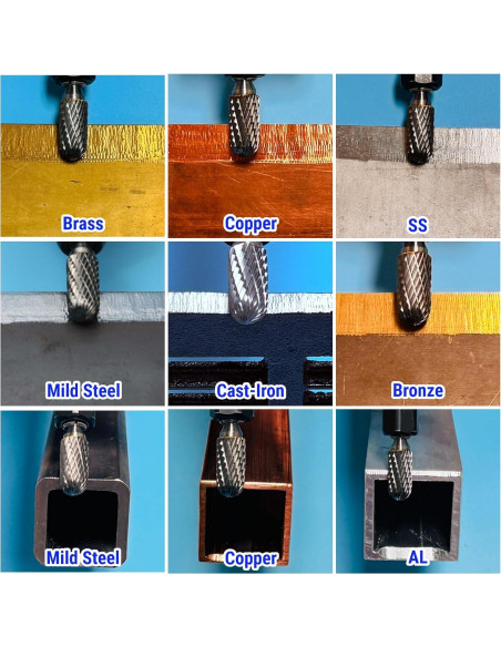 Juego de Fresas de Carburo Sworker 1/4" Vástago 2 Pcs Cilindro