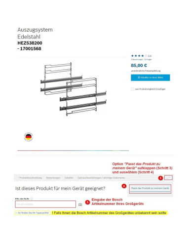 Soporte para Copas Bosch SMZ5300 para Lavavajillas Gris