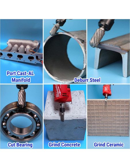 Juego de Fresas de Carburo Sworker 1/4" Vástago 2 Pcs Cilindro