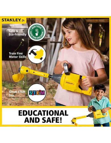 Recortadora de Maleza de Juguete a Batería Red Toolbox Stanley Jr.