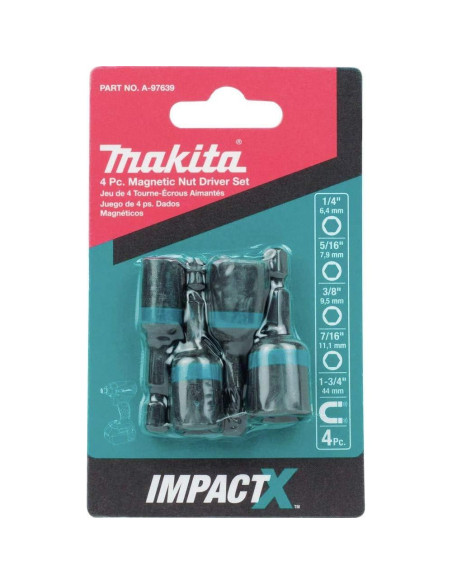Juego de 4 Destornilladores Magnéticos Makita A-97639 4.45 cm