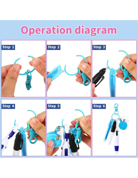 Conjunto de Plumas de Enfermera Whaline 30 Piezas 6 Colores