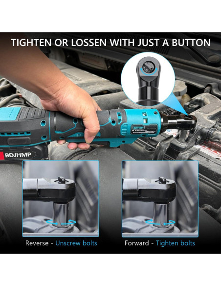 Llave de Trinquete Inalámbrica 3/8" HUAHAO 21V 74FT-LBS