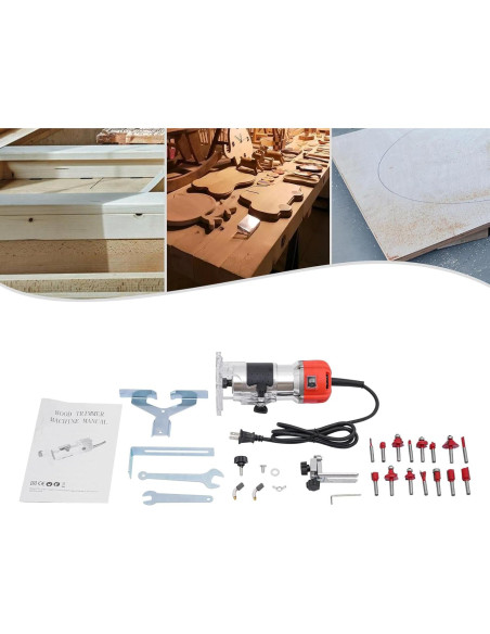Router Compacto Eléctrico CheriMuMu 800W 6 Velocidades 30000RPM