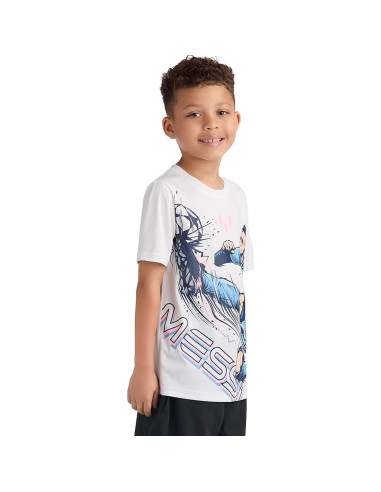 Camiseta de Manga Corta Messi para Niños - Talla 4 - Blanca