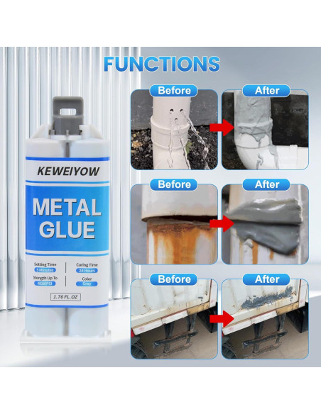 Pegamento Epóxico de Alta Resistencia KEWEIYOW 50g Metal