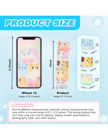 Figuras de Gatos Cuadrados Brillantes Choco Teddy - Caja Ciega 5 Pzs