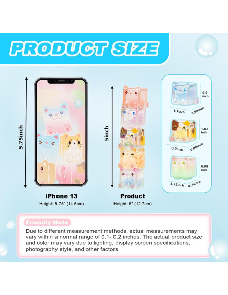 Figuras de Gatos Cuadrados Brillantes Choco Teddy - Caja Ciega 5 Pzs