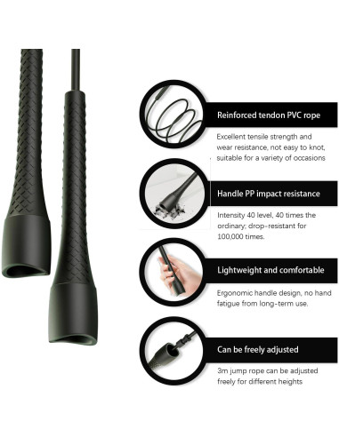 Cuerda de Salto Ajustable MOGOLD 3m PVC Irrompible