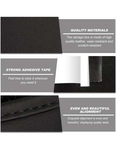 Organizador de Asiento de Coche SHMZK de Cuero Napa Negro