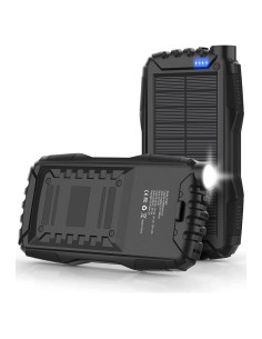 Cargador Solar 42800mAh Dongguan con Linterna LED Negra