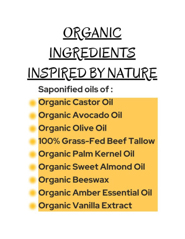 Jabón Artesanal Vainilla Ámbar Homestead Roots - 3 Barras 425g