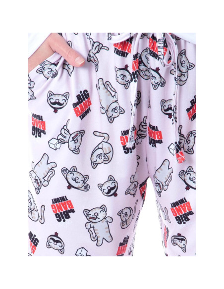 Pantalones de Pijama Ultra Suaves Intimo Gatito Suave Rosa