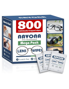 Toallitas Limpiadoras de Gafas Navona 800 Piezas Prehumedecidas