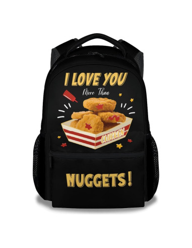 Mochila Escolar UNIKITTY 16" Negra para Niños y Adolescentes