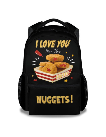 Mochila Escolar UNIKITTY 16" Negra para Niños y Adolescentes