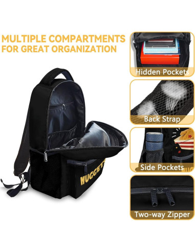 Mochila Escolar UNIKITTY 16" Negra para Niños y Adolescentes