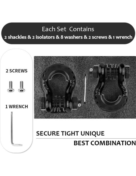 Grilletes D Ring Antirrobo AMBULL 3/4" 19T Capacidad 2 Pzas