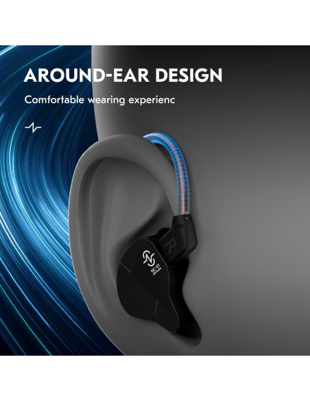 Cable IEM KBEAR KS1 USB-C 1.2m con Micrófono Marrón