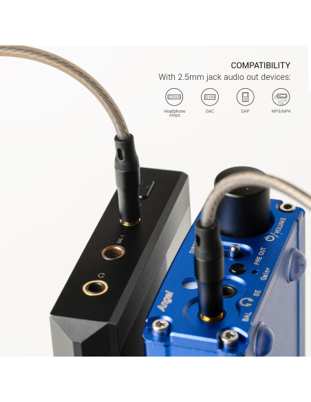 Cable Balanceado Mejorado Meze Audio 2.5mm a 3.5mm 1.5m