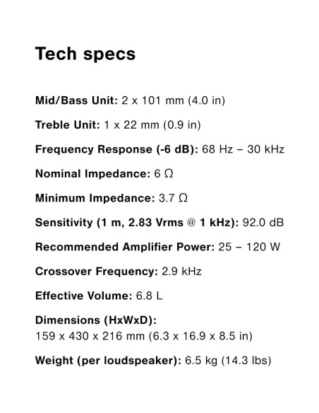 Altavoz Central Q Acoustics 3090c Negro Satinado 2 Vías