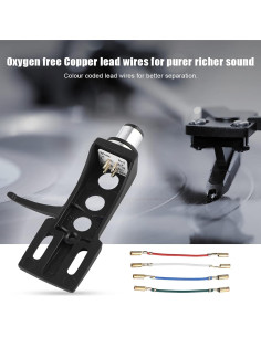 Cabezal de Phono Universal Zerone con Cables de Cobre 20g 2
