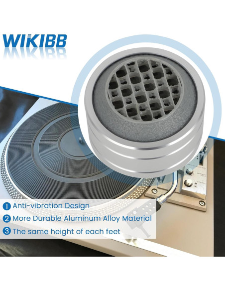 4 Almohadillas de Aislamiento para Tocadiscos Pioneer PL-512/514/516/518/540/560