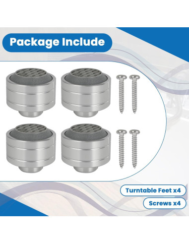 4 Almohadillas de Aislamiento para Tocadiscos Pioneer PL-512/514/516/518/540/560