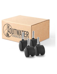 Ruedas Dobles Giratorias Outwater 2" Nylon 6 - Paquete de 4