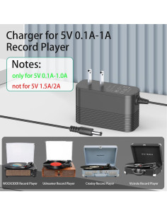 Adaptador de Corriente 5V 1A para Tocadiscos Crosley Victrola 2