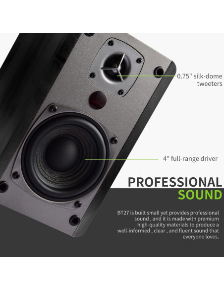 Altavoces de Estantería Bluetooth Madera Cantante BT27 54W