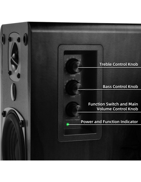 Altavoces de Estantería Bluetooth Madera Cantante BT27 54W