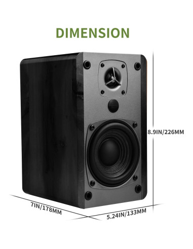 Altavoces de Estantería Bluetooth Madera Cantante BT27 54W