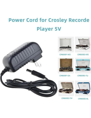 Fuente de Alimentación 5V 2A para Tocadiscos Crosley y Victrola