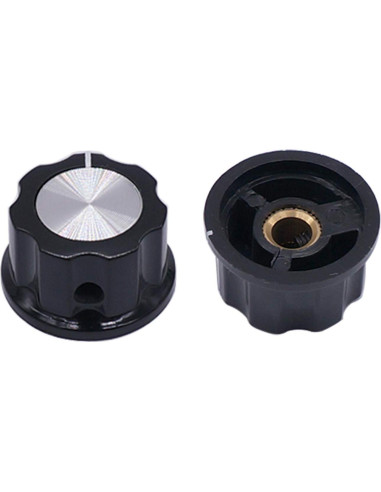 Perillas Rotativas Taiss 10pcs 23mm Negro 6.4mm Ajustables