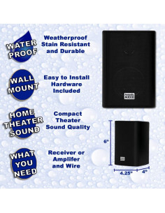 Altavoces de 2 Vías Goldwood AA351B para Interior y Exterior 2