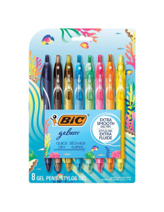Set de 8 Bolígrafos de Gel BIC Gelocity Quick Dry 0.7mm