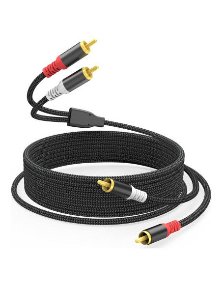 Cable de Audio RCA HOSONGIN 7.62m Doble Apantallado Macho a Macho