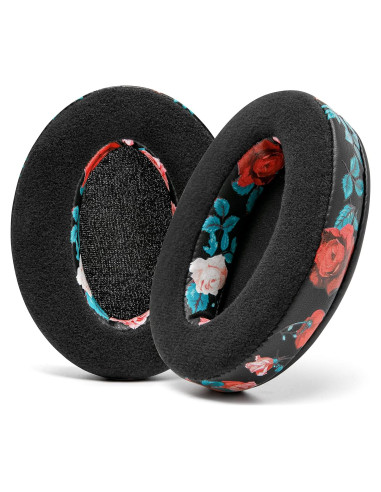 Almohadillas de Reemplazo WC para Auriculares ATH M50X - Floral Negro