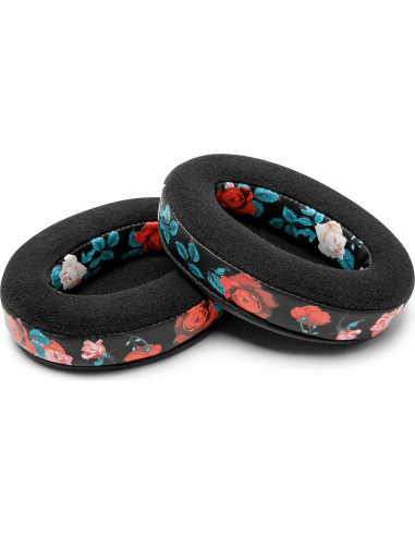 Almohadillas de Reemplazo WC para Auriculares ATH M50X - Floral Negro