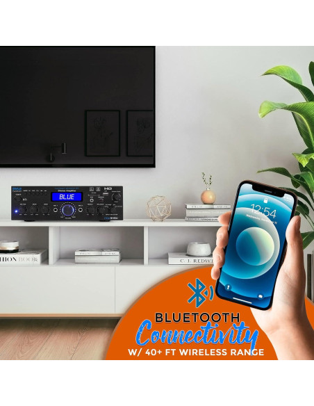 Amplificador Estéreo Inalámbrico Bluetooth Pyle PDA9HBU 200W